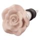 Baby Pink Rose Flower Ceramic Wine Stopper 